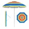 6.5 Feet Multi-Color Polyester Beach Umbrella with Silver-Coated Aluminum Frame and Adjustable Tilt
